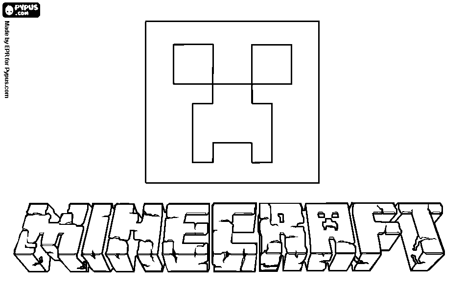 Minecraft Creeper Image Kids Coloring Page