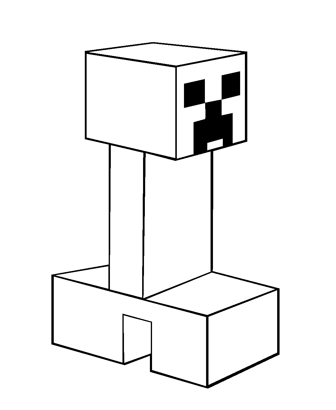 Minecraft Creeper Image Coloring Page