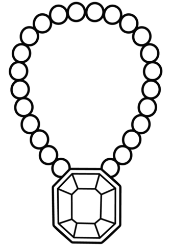Necklace Image Coloring Page
