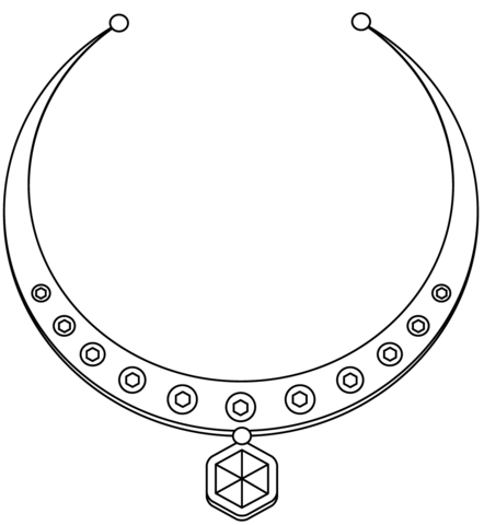 Necklace Picture Coloring Page