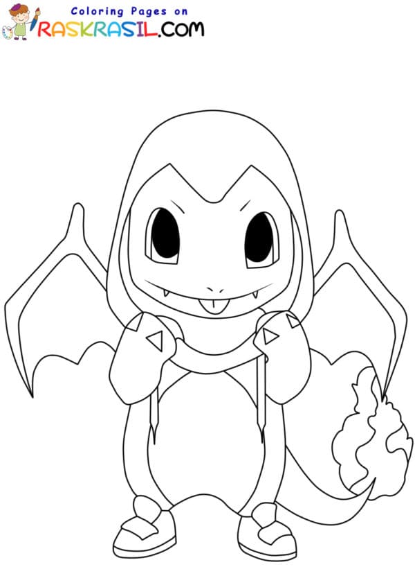 New Coloring Of Charmander Dressed As Charizard