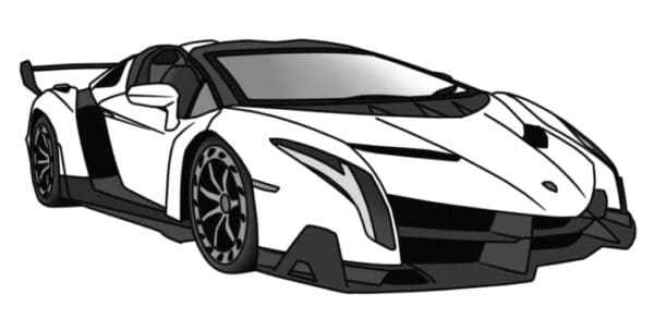 One Of The Fastest Cars Coloring Page