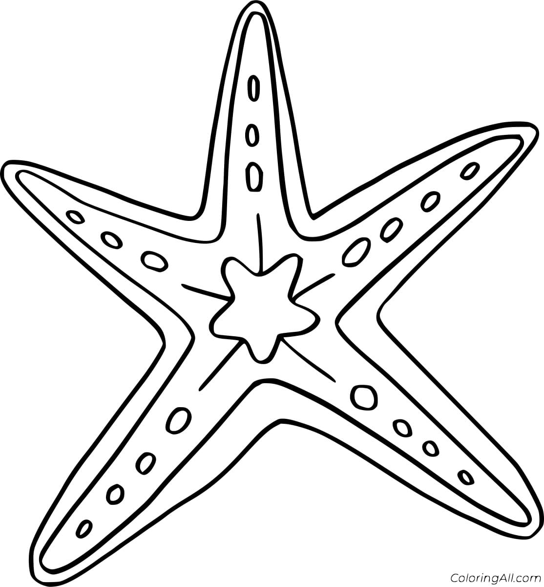 One Starfish Image Coloring Page