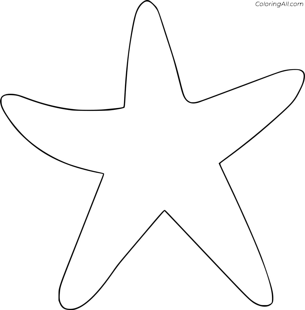 Outline Starfish Image Coloring Page