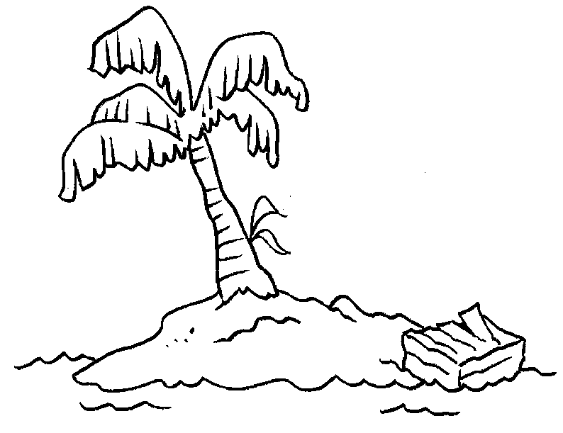 Palm Tree Baby Image Coloring Page