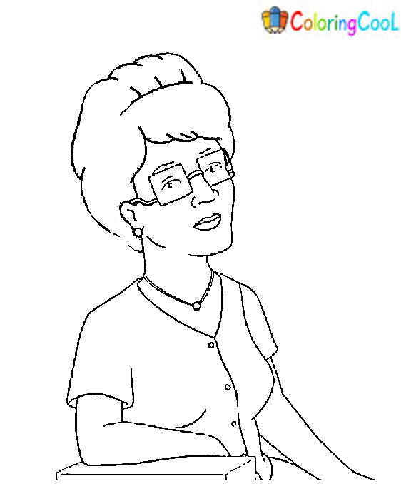 Peggy Hill From King of the Hill Coloring Page