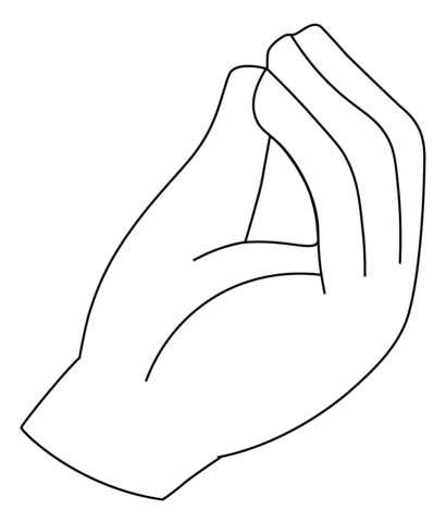 Pinched Fingers Emoji Image Coloring Page