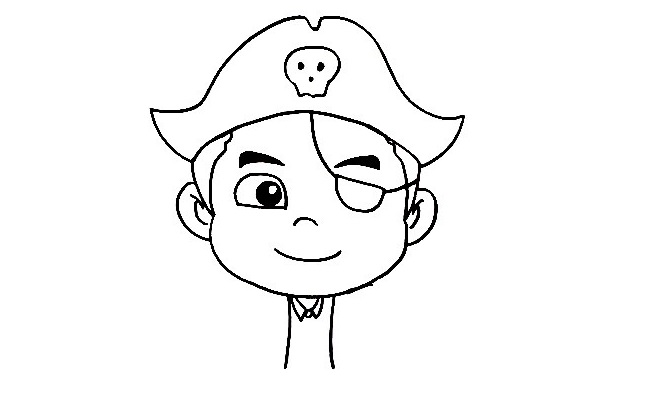 Pirate Drawing Step 2