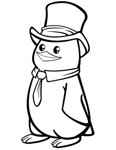 Polar Penguin With a Top Hat Image