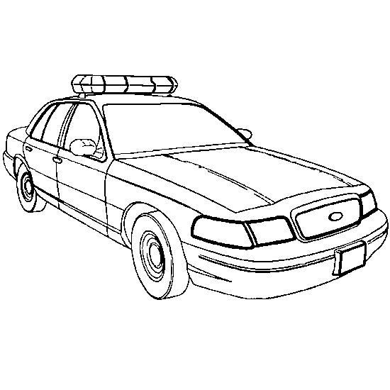 Police Car Alarming Image Coloring Pages - Coloring Cool