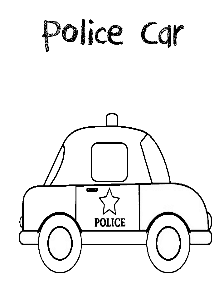 Police Car Amazing Coloring Page