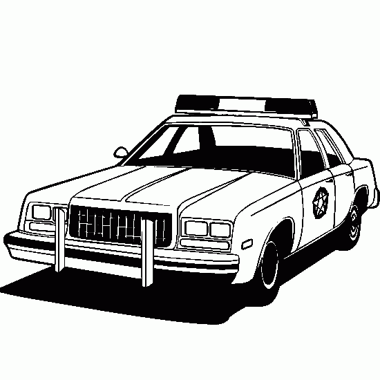 Police Car Beautiful Coloring Page