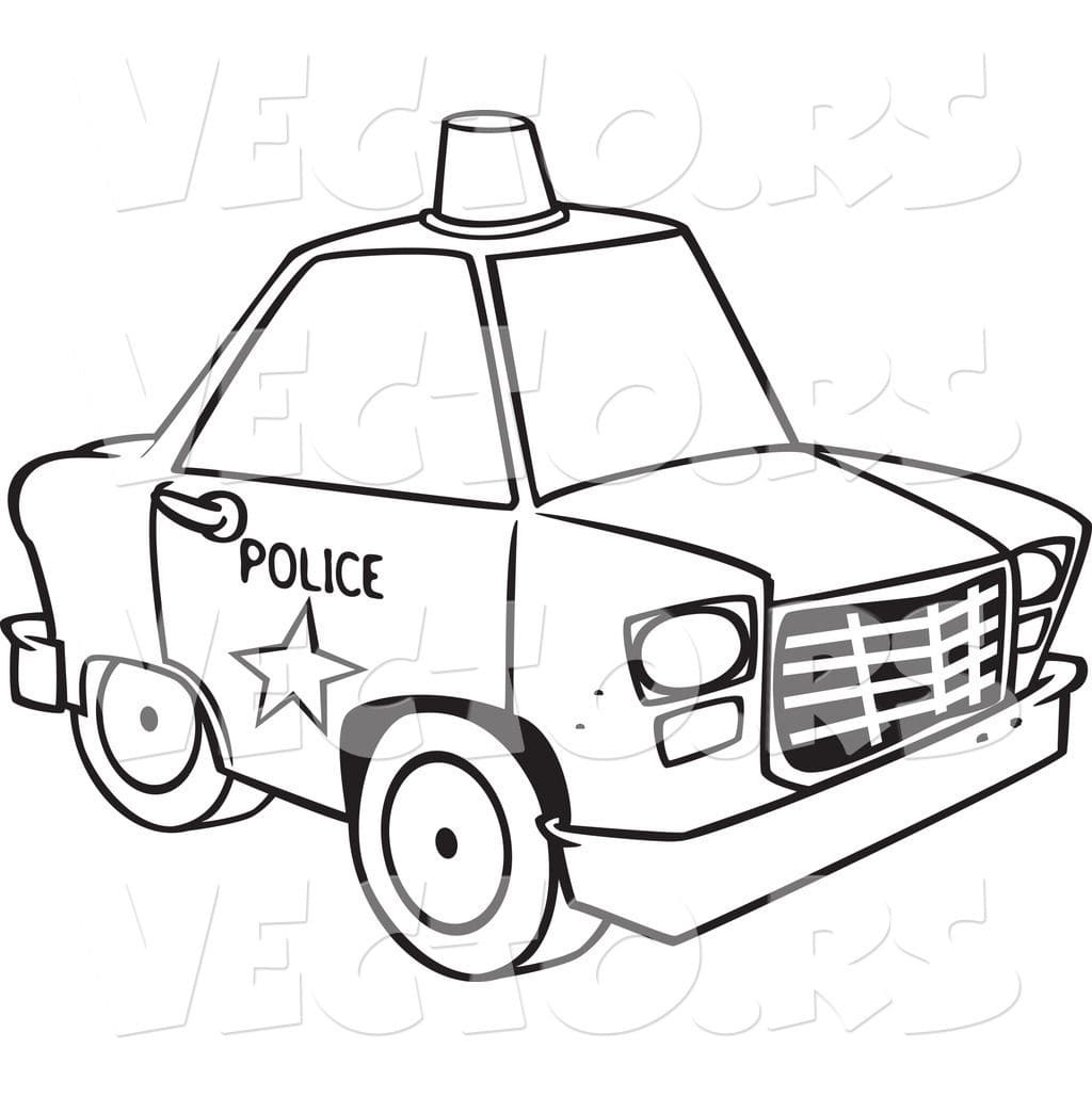 Police Car Desirable Image Coloring Page
