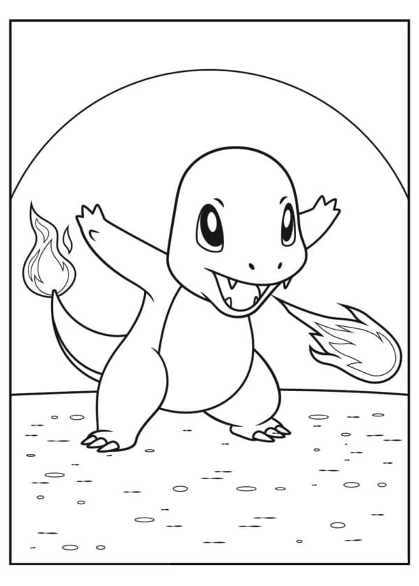 Powerful Fire Attacks Emitted By Charmander