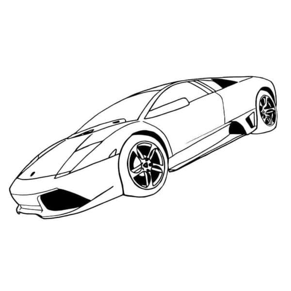 Prestigious And Attractive Lamborghini Avendator Coloring Page