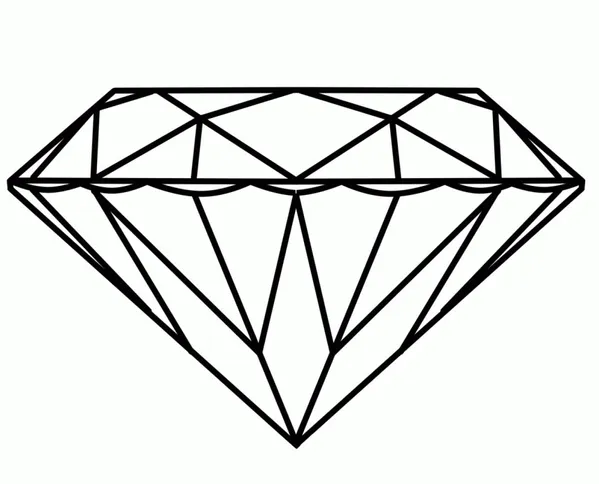 Printable Diamond For Kids Coloring Page