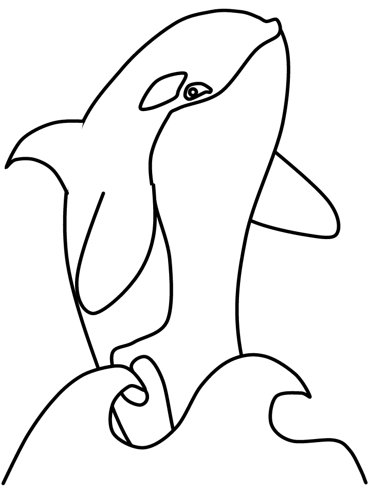 Printable Killer Whale Image For Children Coloring Page