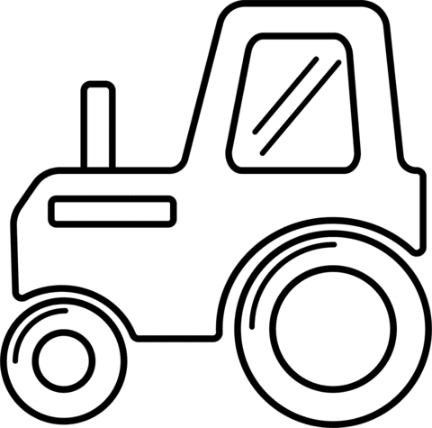 Printable Tractor Coloring Page