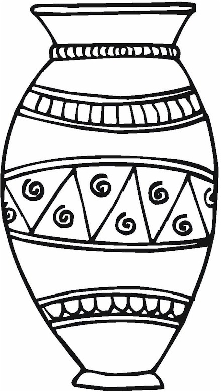 Printable Vase Coloring Page Coloring Page