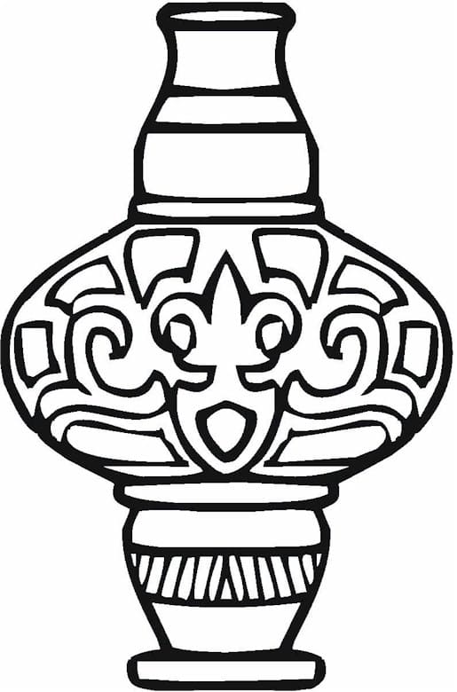 Printable Vase Coloring Coloring Page