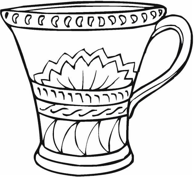 Printable Vase Coloring Page