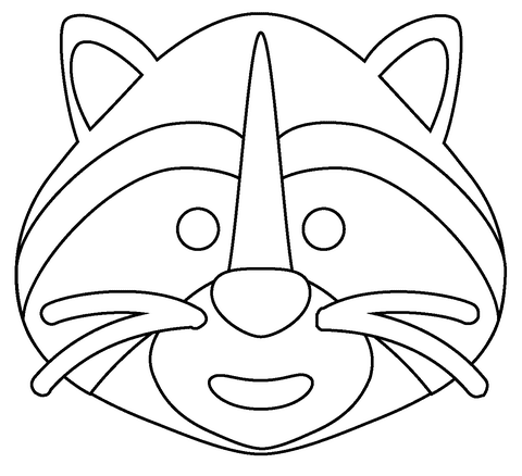 Raccoon Face Emoji Image