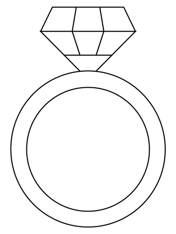 Ring Diamond Coloring Page