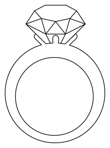 Ring Emoji Image Coloring Page