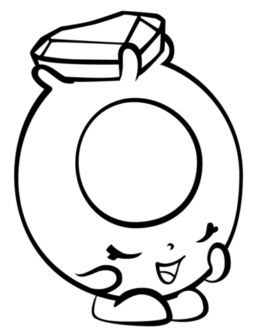 Ring a Rosie with Hearts Shopkin Image Coloring Page