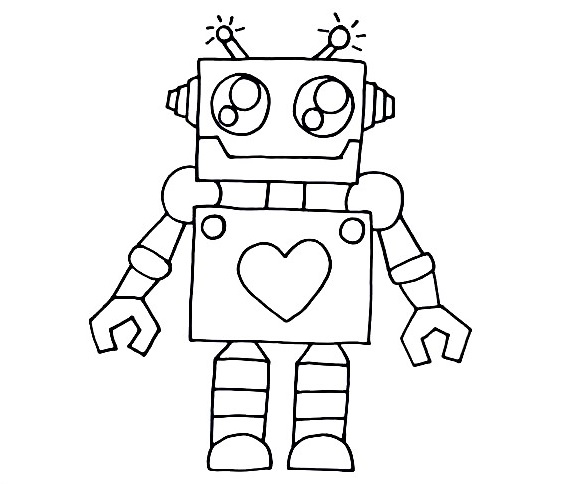 8 Simple Steps To Create A Cute Robot Drawing - How To Draw A Robot