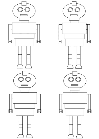 Robots Pattern Free Printable