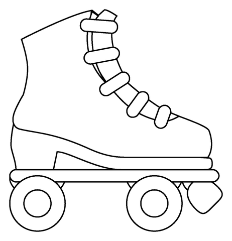 Roller Skate Emoji Coloring Page