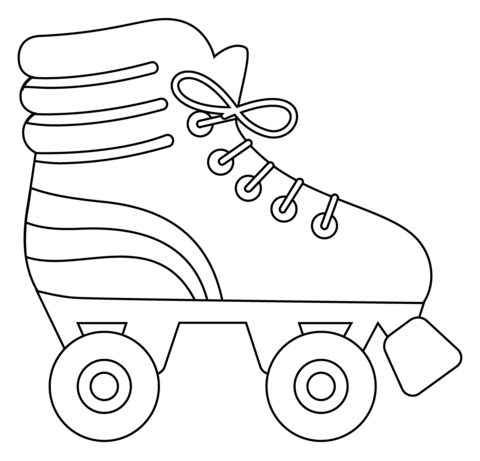 Roller Skate Picture Coloring Page