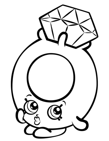 Roxy Ring with Diamond Shopkin Image Coloring Page