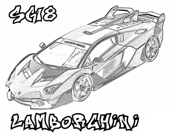 SC18 Son Of Lamborghini And The Devil Coloring Page
