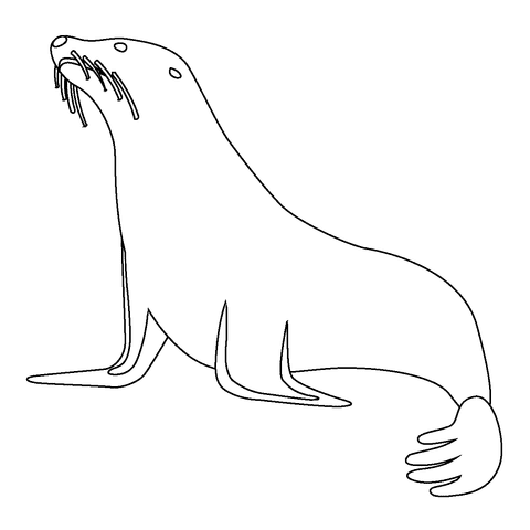 Seal Emoji Picture Coloring Page
