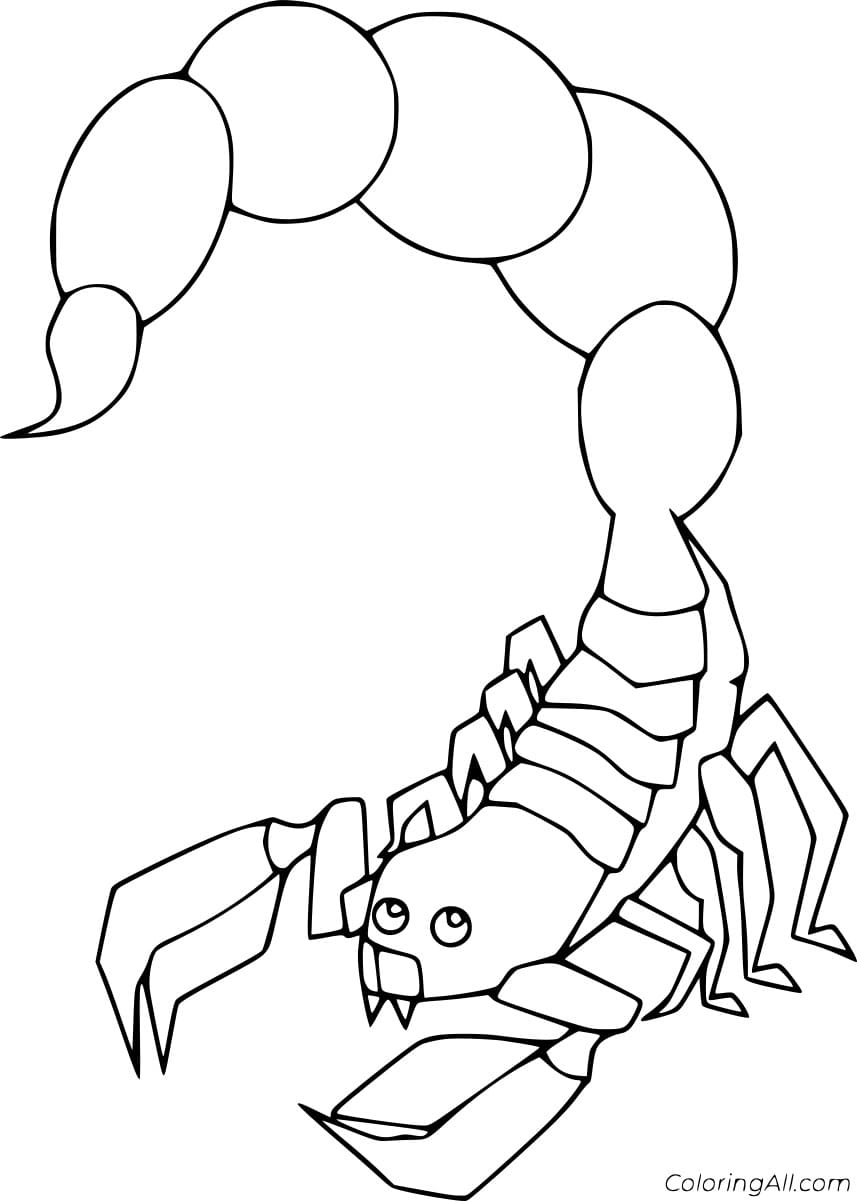 Simple Cartoon Scorpion Free Printable