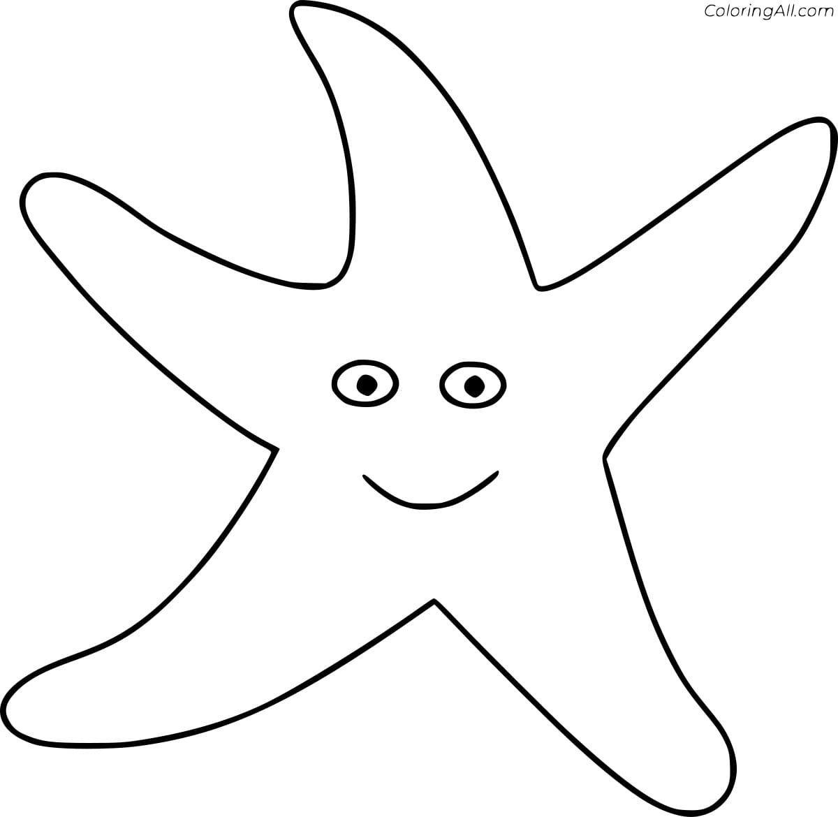 Simple Cartoon Starfish Image