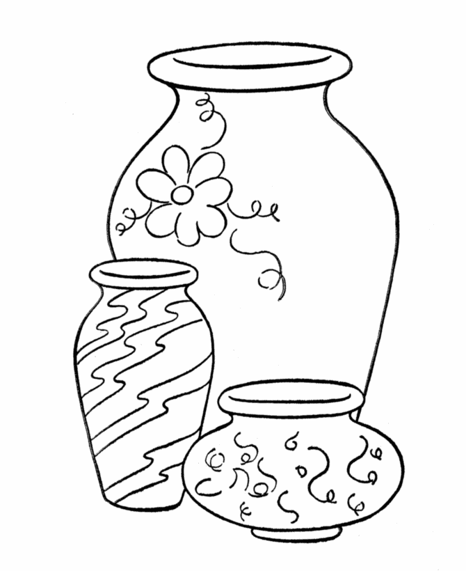 Simple Objects Coloring Page