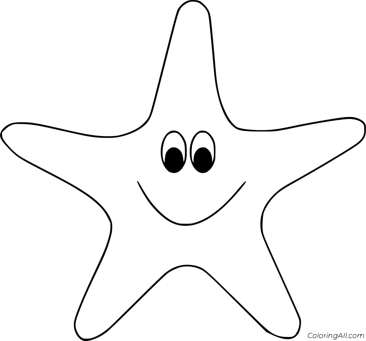 Simple Smiling Starfish Image