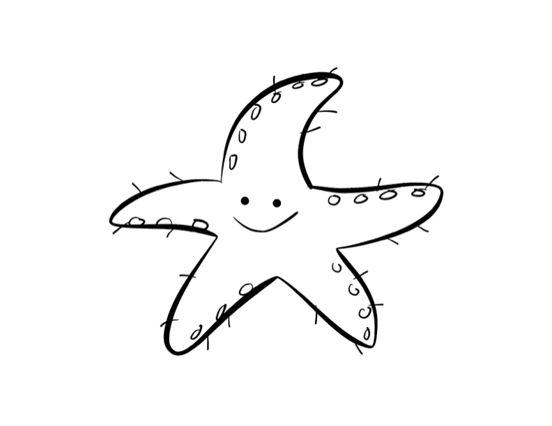 Simple Starfish Image For Kids