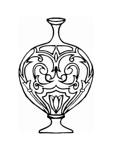Sketch For Painting Vase Coloring Page