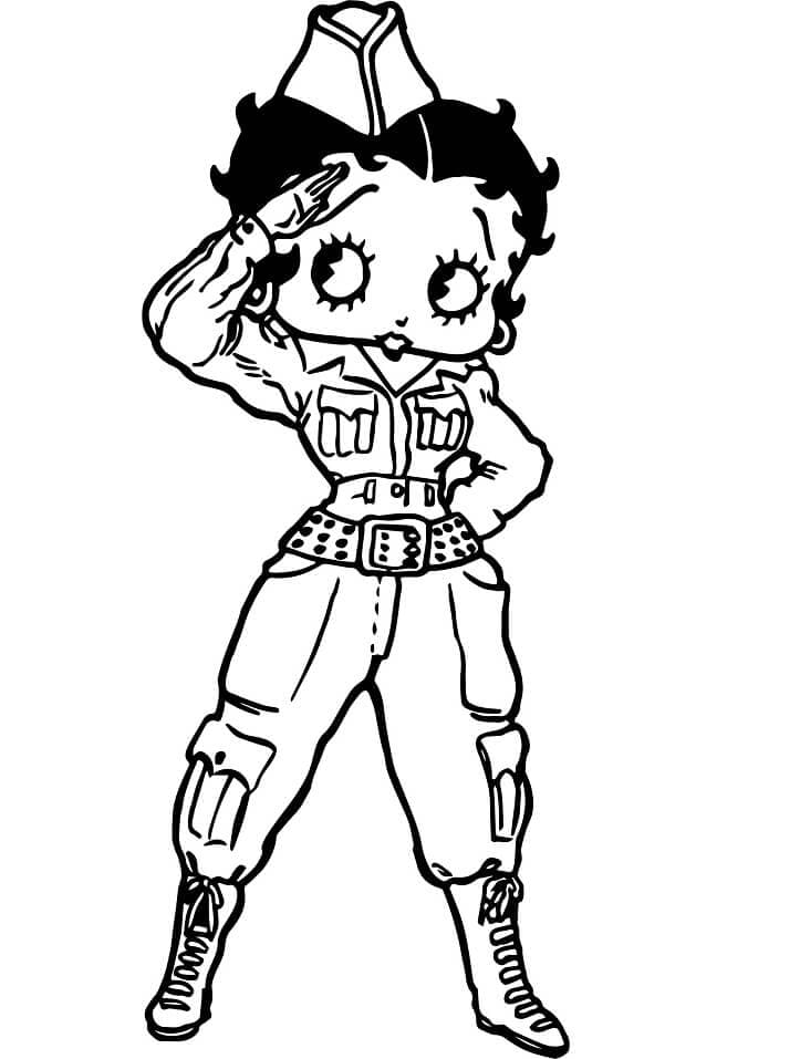 Soldier Betty Boop Image