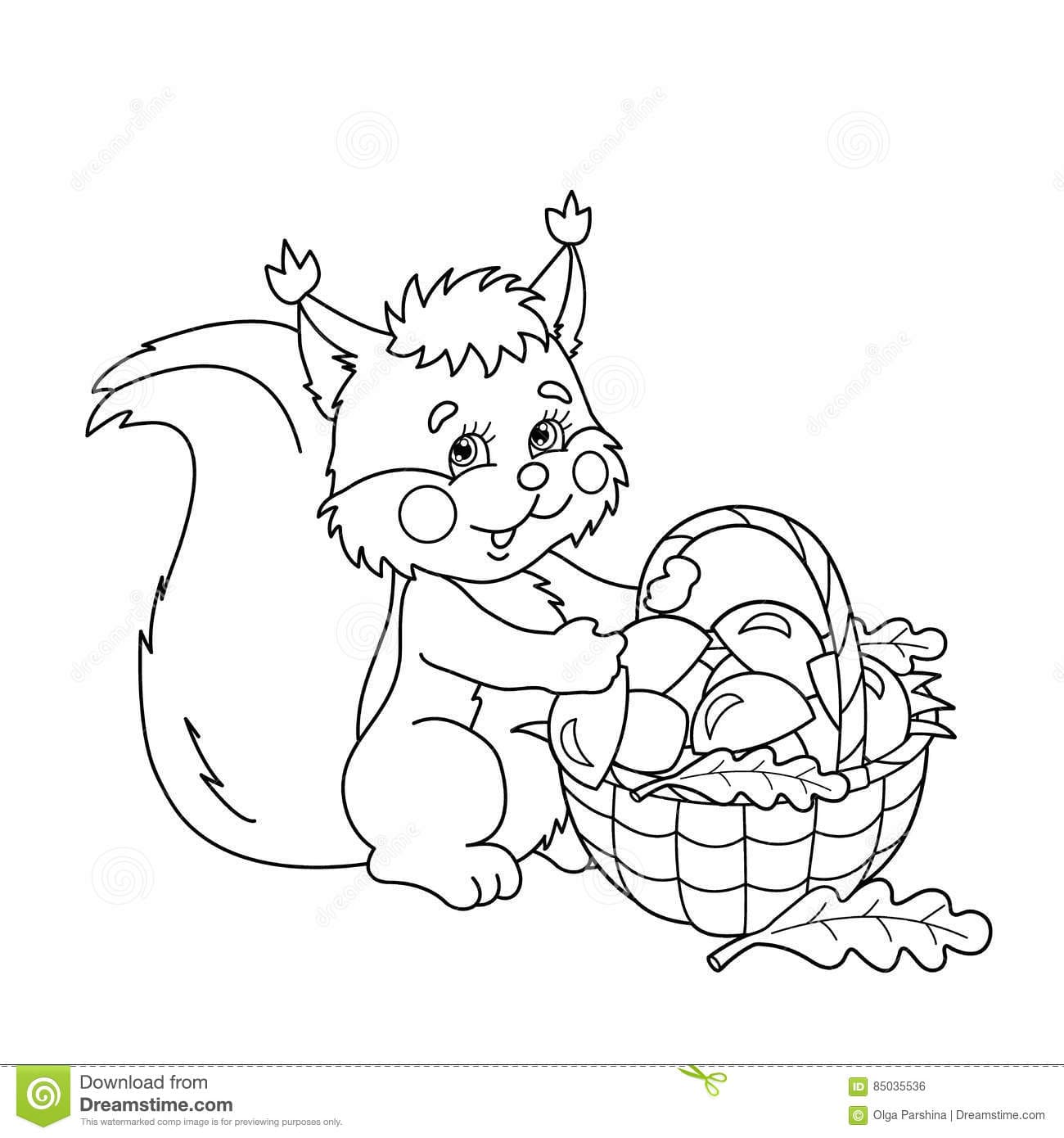 Squirrel With Basket