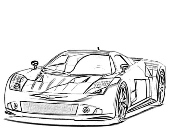 Such A Car Can Be Called A High-speed Bomber Coloring Page