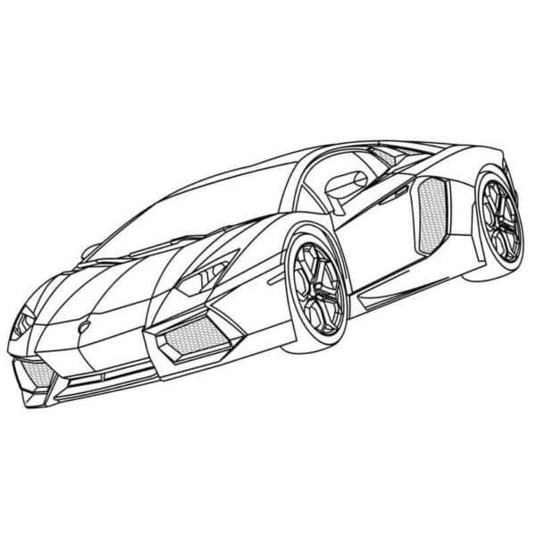 Supercar Lamborghini Avendator Coloring Page