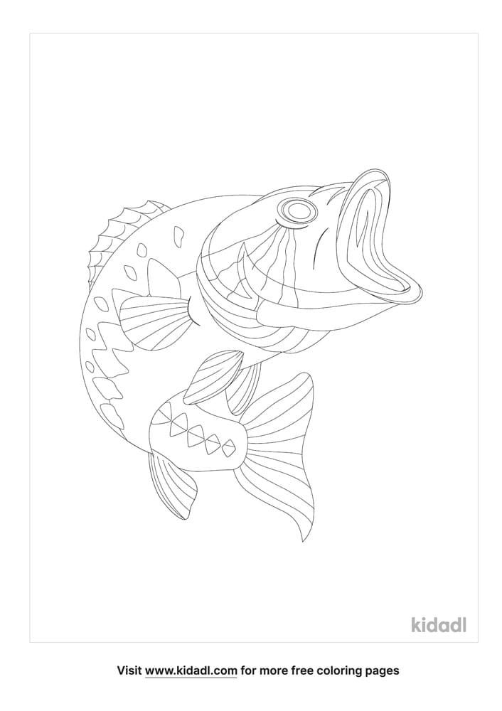 Sweet Bass For Kids Coloring Page