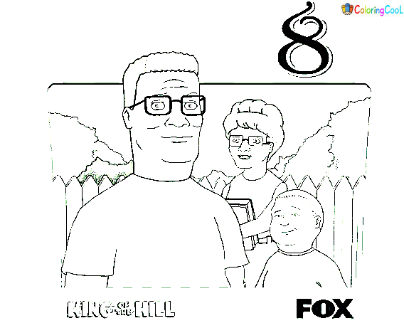 Sweet King Of The Hill Image Coloring Page