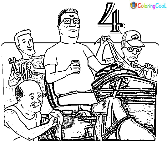 Sweet King Of The Hill Coloring Page
