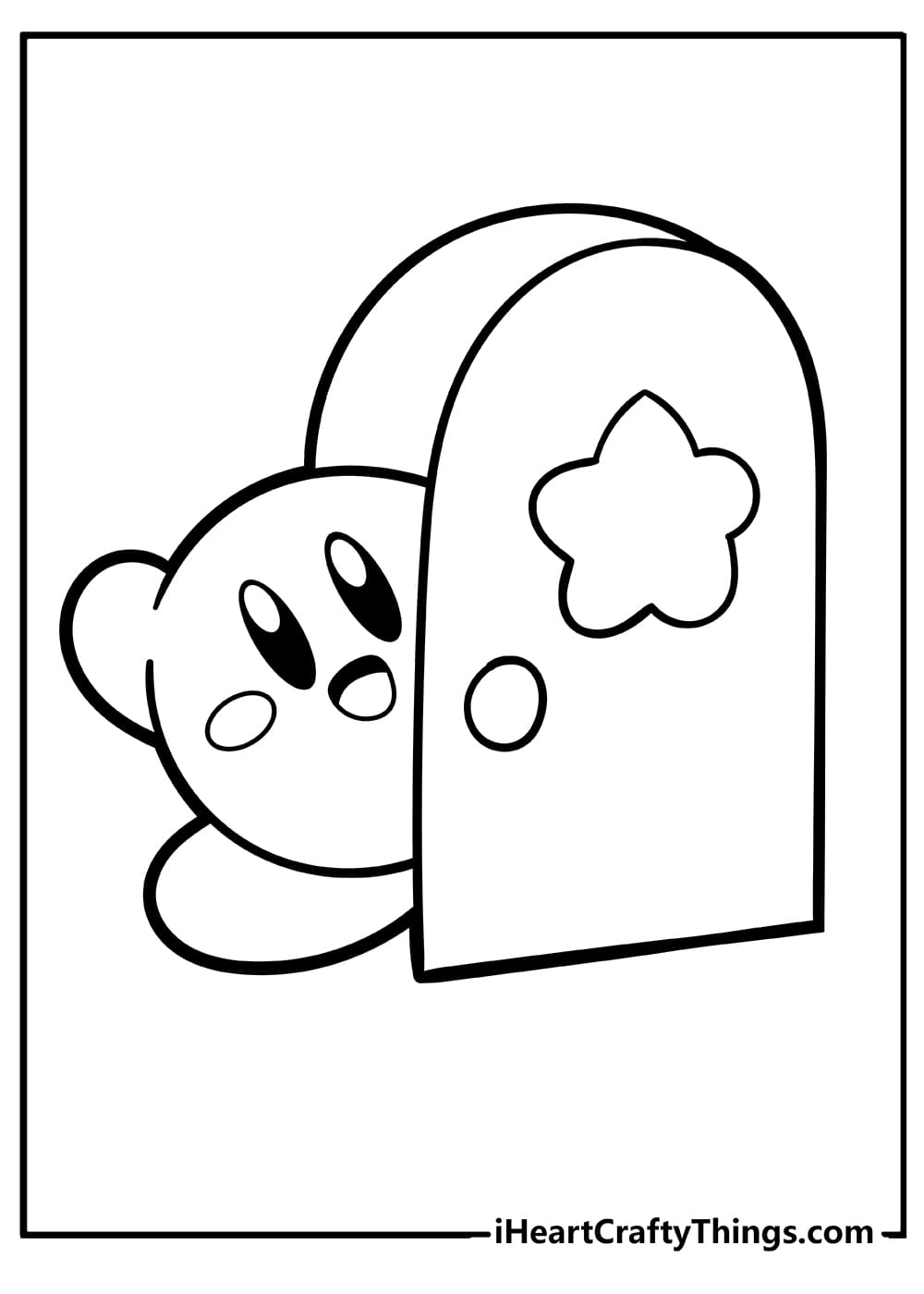 Sweet Kirby Picture Coloring Page